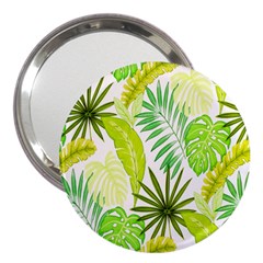 Amazon Forest Natural Green Yellow Leaf 3  Handbag Mirrors by Mariart