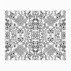 Black Psychedelic Pattern Small Glasses Cloth (2-side) by Mariart