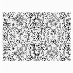 Black Psychedelic Pattern Large Glasses Cloth (2-side) by Mariart