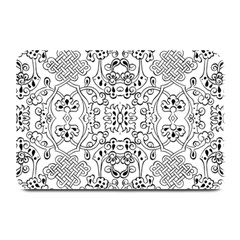 Black Psychedelic Pattern Plate Mats by Mariart