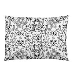 Black Psychedelic Pattern Pillow Case by Mariart