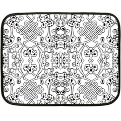 Black Psychedelic Pattern Double Sided Fleece Blanket (mini)  by Mariart