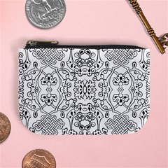 Black Psychedelic Pattern Mini Coin Purses