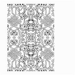 Black Psychedelic Pattern Small Garden Flag (two Sides)