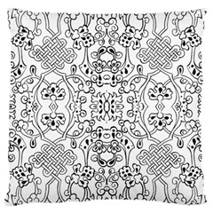 Black Psychedelic Pattern Large Cushion Case (one Side) by Mariart