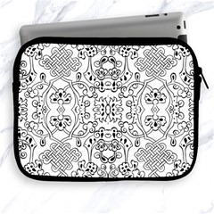 Black Psychedelic Pattern Apple Ipad 2/3/4 Zipper Cases by Mariart