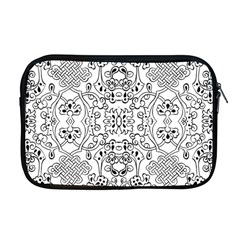 Black Psychedelic Pattern Apple Macbook Pro 17  Zipper Case by Mariart