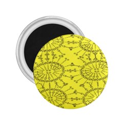 Yellow Flower Floral Circle Sexy 2 25  Magnets by Mariart