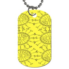 Yellow Flower Floral Circle Sexy Dog Tag (one Side) by Mariart