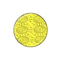 Yellow Flower Floral Circle Sexy Hat Clip Ball Marker (10 Pack)