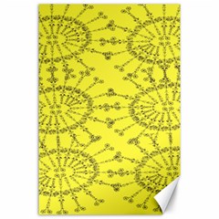 Yellow Flower Floral Circle Sexy Canvas 24  X 36  by Mariart