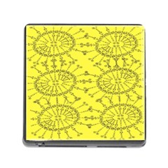 Yellow Flower Floral Circle Sexy Memory Card Reader (square)