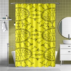 Yellow Flower Floral Circle Sexy Shower Curtain 48  X 72  (small)  by Mariart