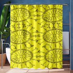 Yellow Flower Floral Circle Sexy Shower Curtain 60  X 72  (medium)  by Mariart