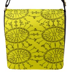 Yellow Flower Floral Circle Sexy Flap Messenger Bag (s)