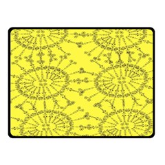 Yellow Flower Floral Circle Sexy Double Sided Fleece Blanket (small)  by Mariart