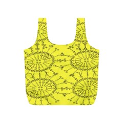 Yellow Flower Floral Circle Sexy Full Print Recycle Bags (s)  by Mariart