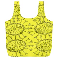 Yellow Flower Floral Circle Sexy Full Print Recycle Bags (l)  by Mariart