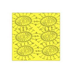 Yellow Flower Floral Circle Sexy Satin Bandana Scarf by Mariart