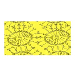 Yellow Flower Floral Circle Sexy Satin Wrap by Mariart