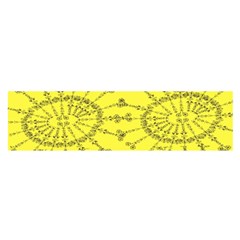 Yellow Flower Floral Circle Sexy Satin Scarf (oblong) by Mariart