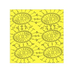 Yellow Flower Floral Circle Sexy Small Satin Scarf (square) by Mariart