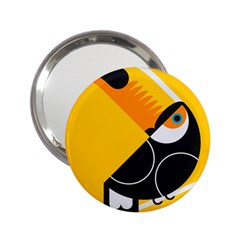 Cute Toucan Bird Cartoon Yellow Black 2 25  Handbag Mirrors by Mariart