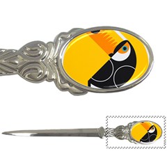 Cute Toucan Bird Cartoon Yellow Black Letter Openers