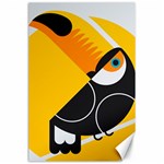 Cute Toucan Bird Cartoon Yellow Black Canvas 24  x 36  23.35 x34.74  Canvas - 1