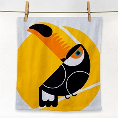 Cute Toucan Bird Cartoon Yellow Black Face Towel by Mariart