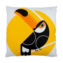 Cute Toucan Bird Cartoon Yellow Black Standard Cushion Case (one Side) by Mariart