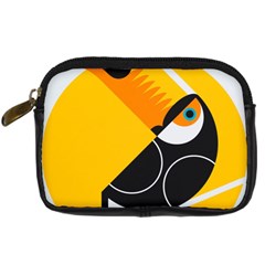 Cute Toucan Bird Cartoon Yellow Black Digital Camera Cases by Mariart