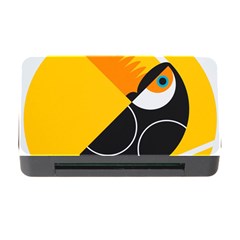 Cute Toucan Bird Cartoon Yellow Black Memory Card Reader With Cf by Mariart