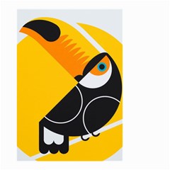 Cute Toucan Bird Cartoon Yellow Black Small Garden Flag (two Sides) by Mariart