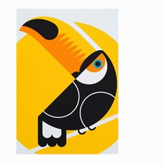 Cute Toucan Bird Cartoon Yellow Black Large Garden Flag (two Sides)