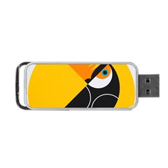 Cute Toucan Bird Cartoon Yellow Black Portable Usb Flash (two Sides) by Mariart