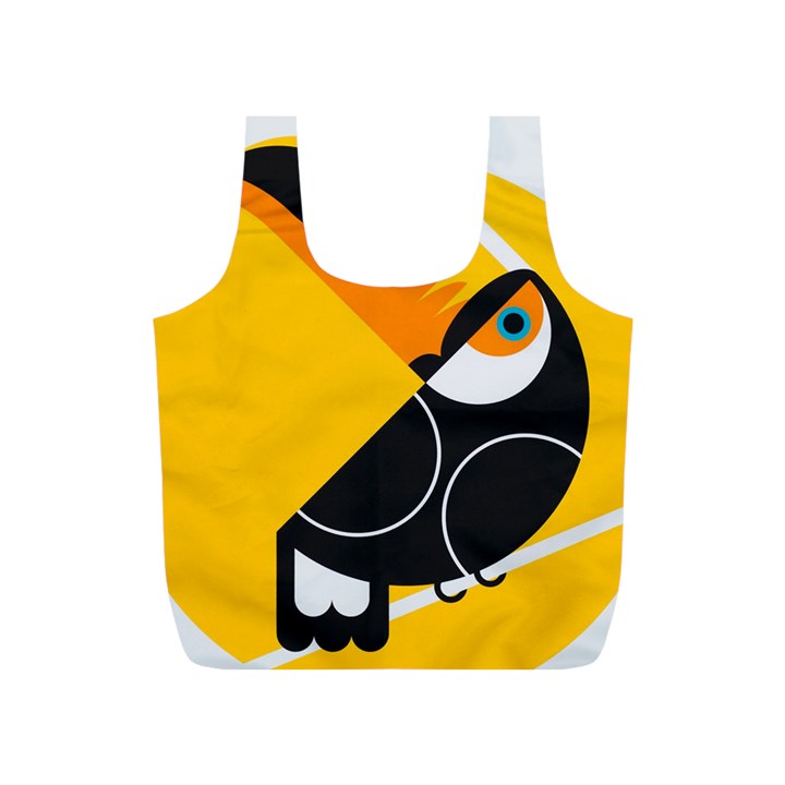 Cute Toucan Bird Cartoon Yellow Black Full Print Recycle Bags (S) 