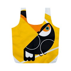 Cute Toucan Bird Cartoon Yellow Black Full Print Recycle Bags (m)  by Mariart