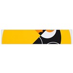 Cute Toucan Bird Cartoon Yellow Black Flano Scarf (Small) Front