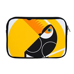 Cute Toucan Bird Cartoon Yellow Black Apple Macbook Pro 17  Zipper Case