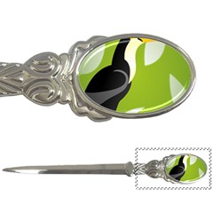 Cute Toucan Bird Cartoon Fly Yellow Green Black Animals Letter Openers by Mariart