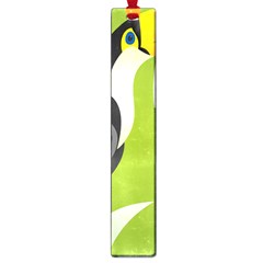 Cute Toucan Bird Cartoon Fly Yellow Green Black Animals Large Book Marks by Mariart