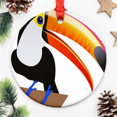 Cute Toucan Bird Cartoon Fly Ornament (round)