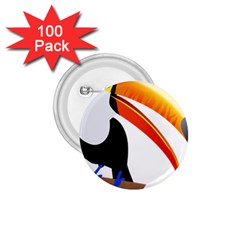 Cute Toucan Bird Cartoon Fly 1 75  Buttons (100 Pack)  by Mariart