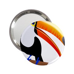 Cute Toucan Bird Cartoon Fly 2 25  Handbag Mirrors by Mariart