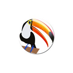 Cute Toucan Bird Cartoon Fly Golf Ball Marker by Mariart