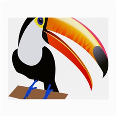 Cute Toucan Bird Cartoon Fly Small Glasses Cloth by Mariart