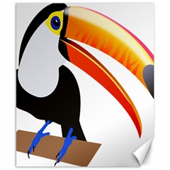 Cute Toucan Bird Cartoon Fly Canvas 8  X 10  by Mariart