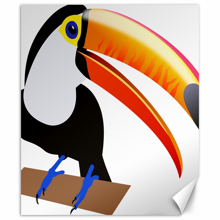 Cute Toucan Bird Cartoon Fly Canvas 20  x 24  