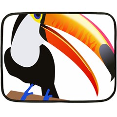 Cute Toucan Bird Cartoon Fly Double Sided Fleece Blanket (mini) 